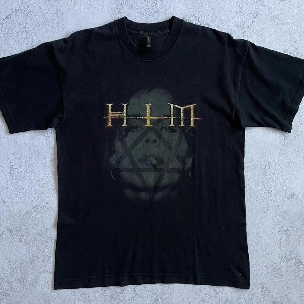 H.I.M. Black And Gold Band Tee